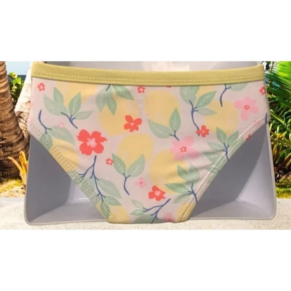 Wonder Nation Infant Toddler Girls 2PC Bikini Swimming Suit Size 2T Yellow Lemon
